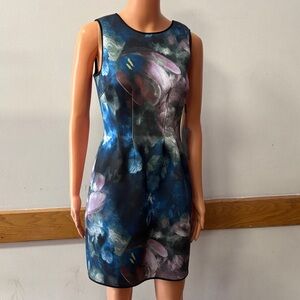 White House Black Market Abstract Floral Mini Dress size 0